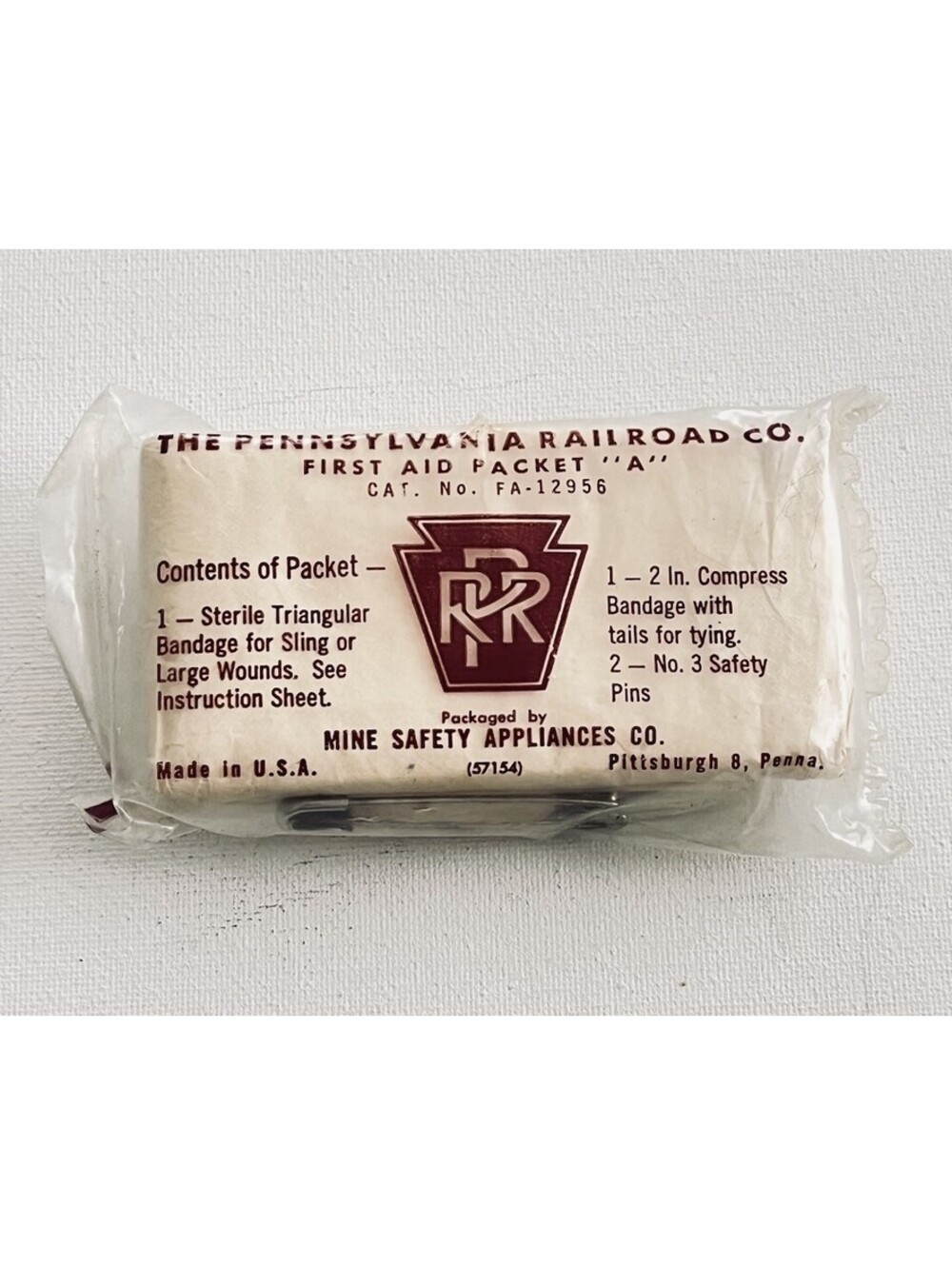 VNTG Pennsylvania Railroad PRR First Aid Packet USA Trains Collectibles SEALED